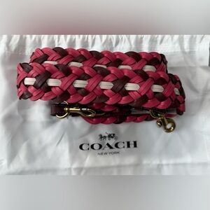 Coach braided leather strap